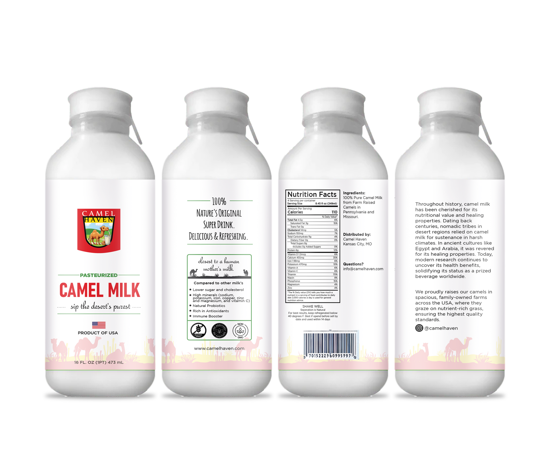 Camel Milk (Frozen) - 16 oz x 6 Bottles – Camel Haven